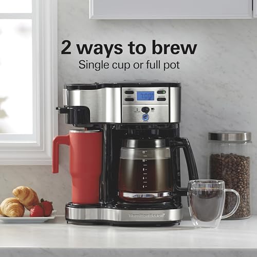 12 Cup Programmable Drip Coffee Maker & Single Serve Machine, Glass Carafe, White C564