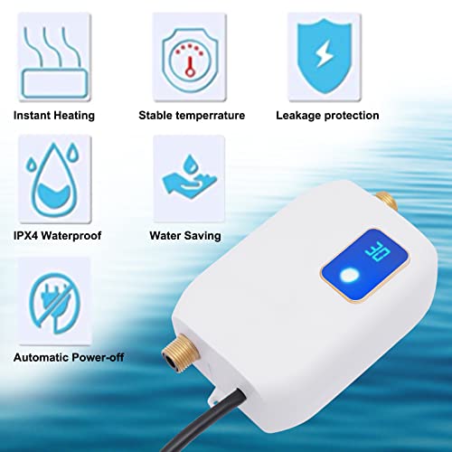 3000W Portable Electric Instant Tankless Water Heater, 110V H6500
