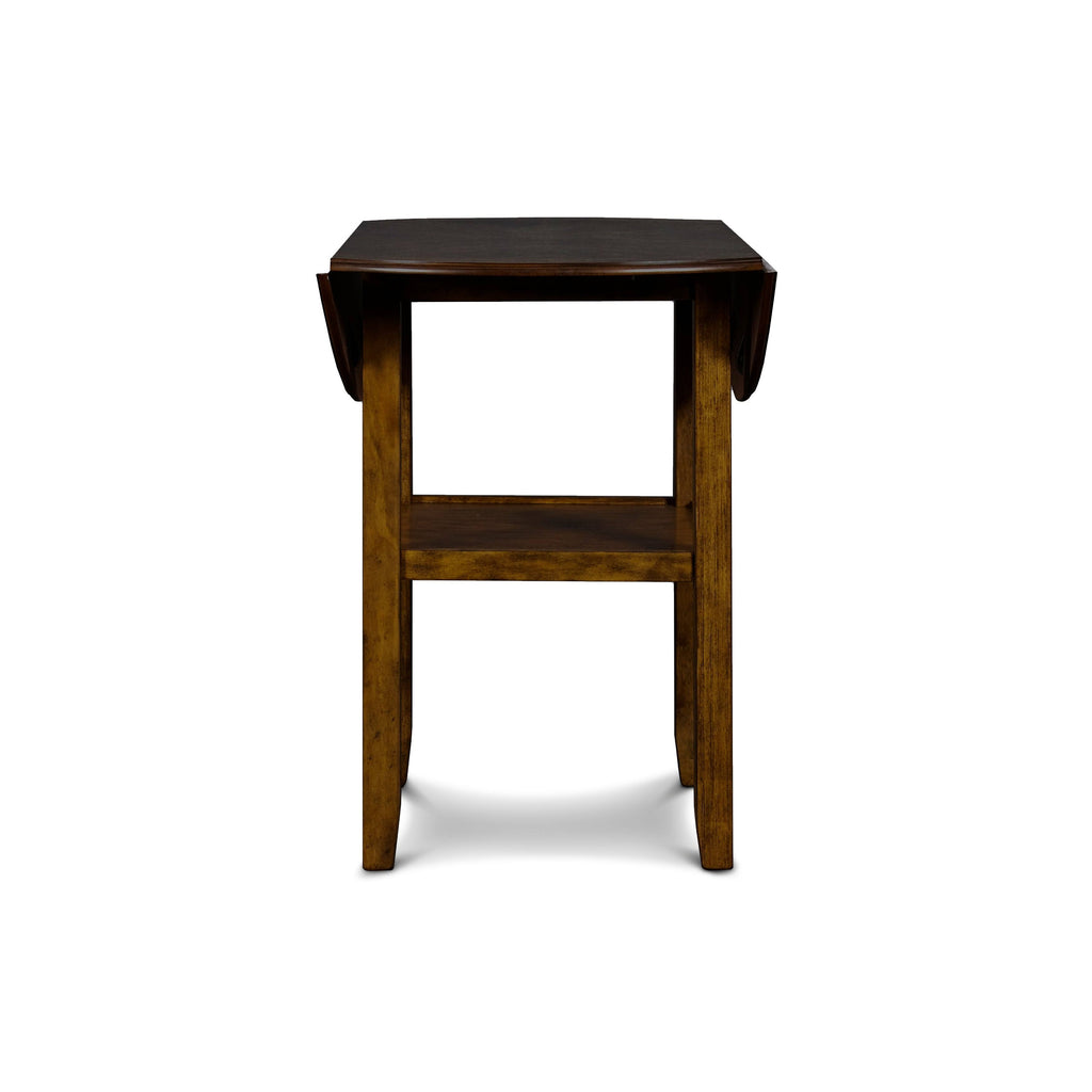 Brown 42x22 Counter Drop Leaf Table with 2 Chairs V66326