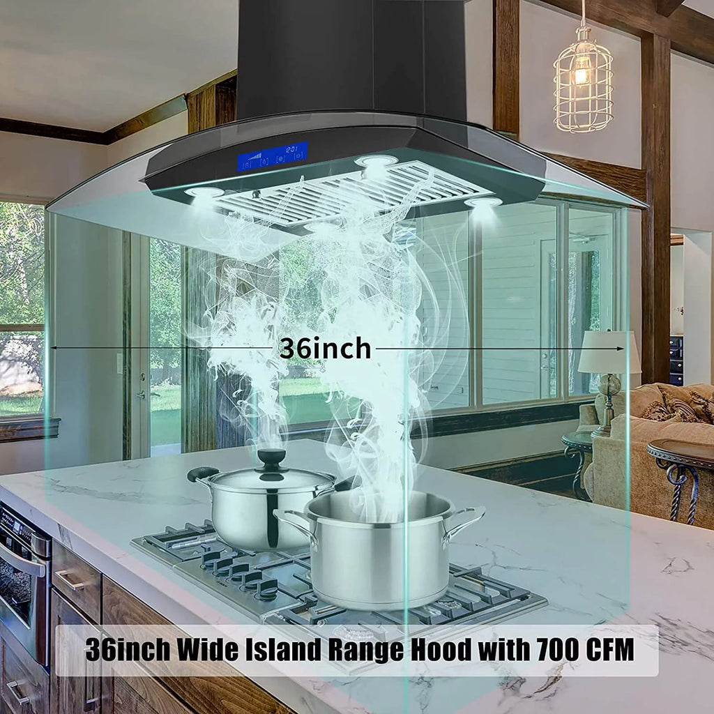 36 inch Island Mount Range Hood 900 CFM 3-Speed H194798