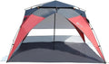 Red/Grey 2-4 Person UPF50+ Beach Tent with Carry Bag G44928