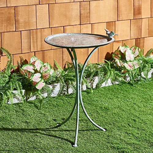 Pearl White 29-inch Bird Bath H129