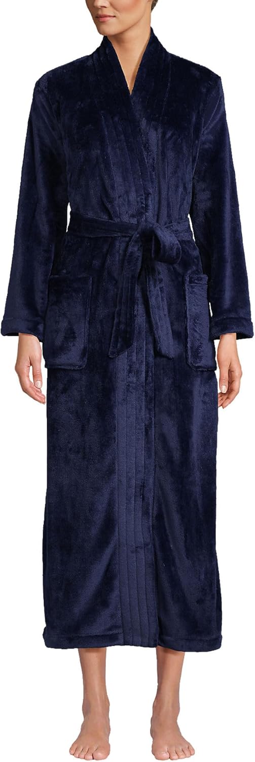 Deep Sea Navy Regular Small Long Wrap Robe L381615