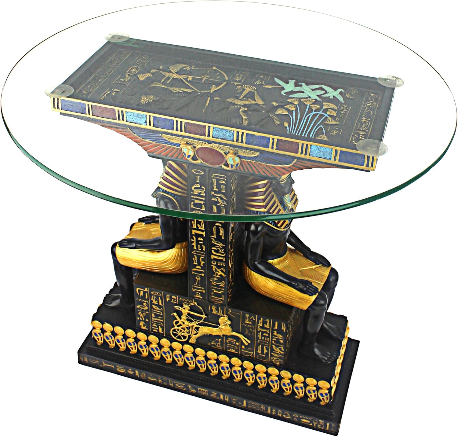 Full Color Glass-Topped Sculptural Table I733244