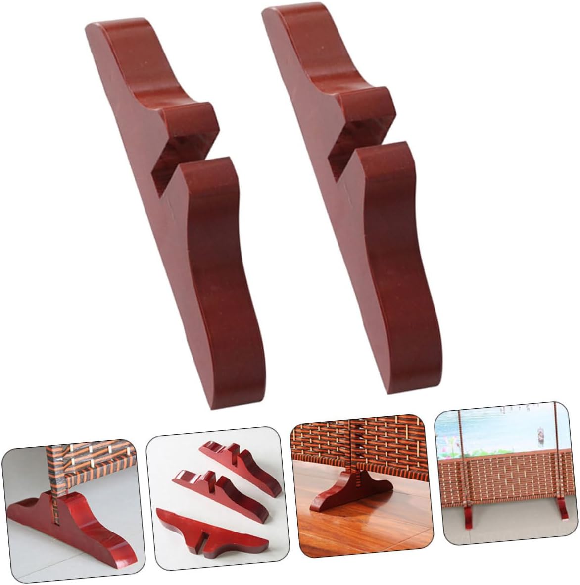 2pcs Wooden Partition Stand Base R885