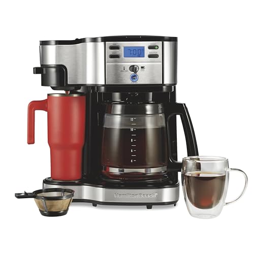 12 Cup Programmable Drip Coffee Maker & Single Serve Machine, Glass Carafe, White C564