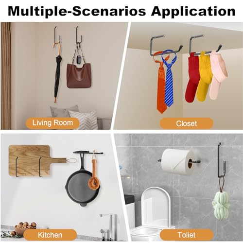 2Pcs Wall Hat Rack with Strong Adhesive A397
