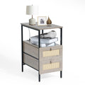 Narrow Side Table with 2 Wooden Drawers USB Ports and Power Outlets T598957