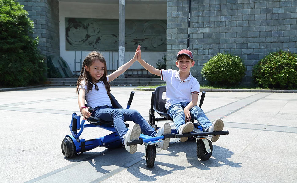 Blue Hoverboard Go Kart with Off-Road Tire and Shock Absorber T50166