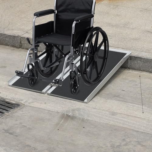 Portable 3FT Aluminum Non-Slip Wheelchair Ramp X313