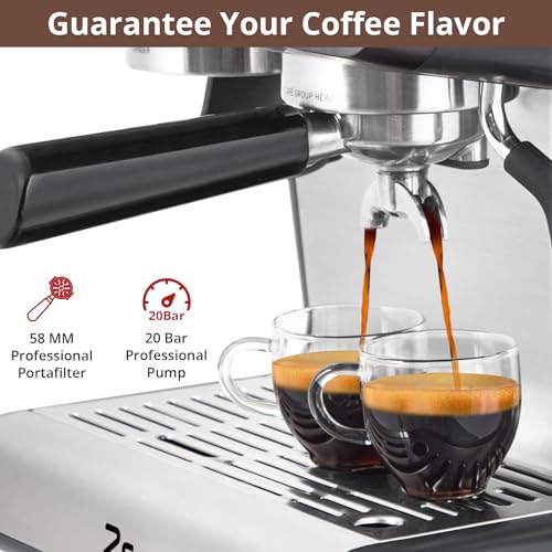 20 Bar Automatic Espresso Coffee Maker with Milk Frother F2468
