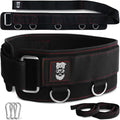 Belt for Cable Machine with 5 Attachment Points, 2 Straps (40” & 27”) and 3 Metal Snap Hooks Y910