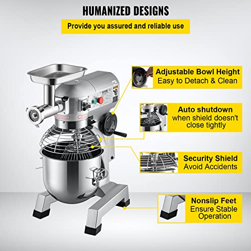 8.5Qt 450W Dual Rotating Dough Kneading Machine with Stainless Steel Bowl X92964