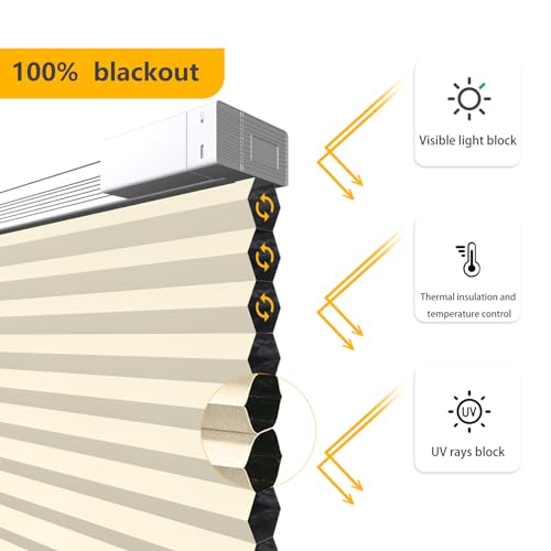 Grey Motorized Cellular Blackout Window Blinds Q10911
