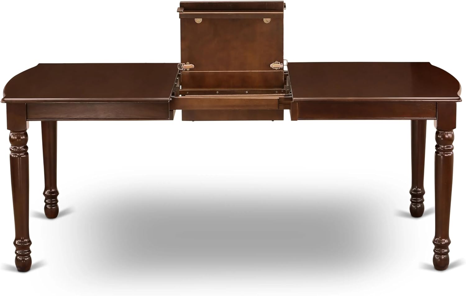 7 Piece Rectangle Wood Dining Table Set with 6 Upholstered Chairs, Mahogany A13908