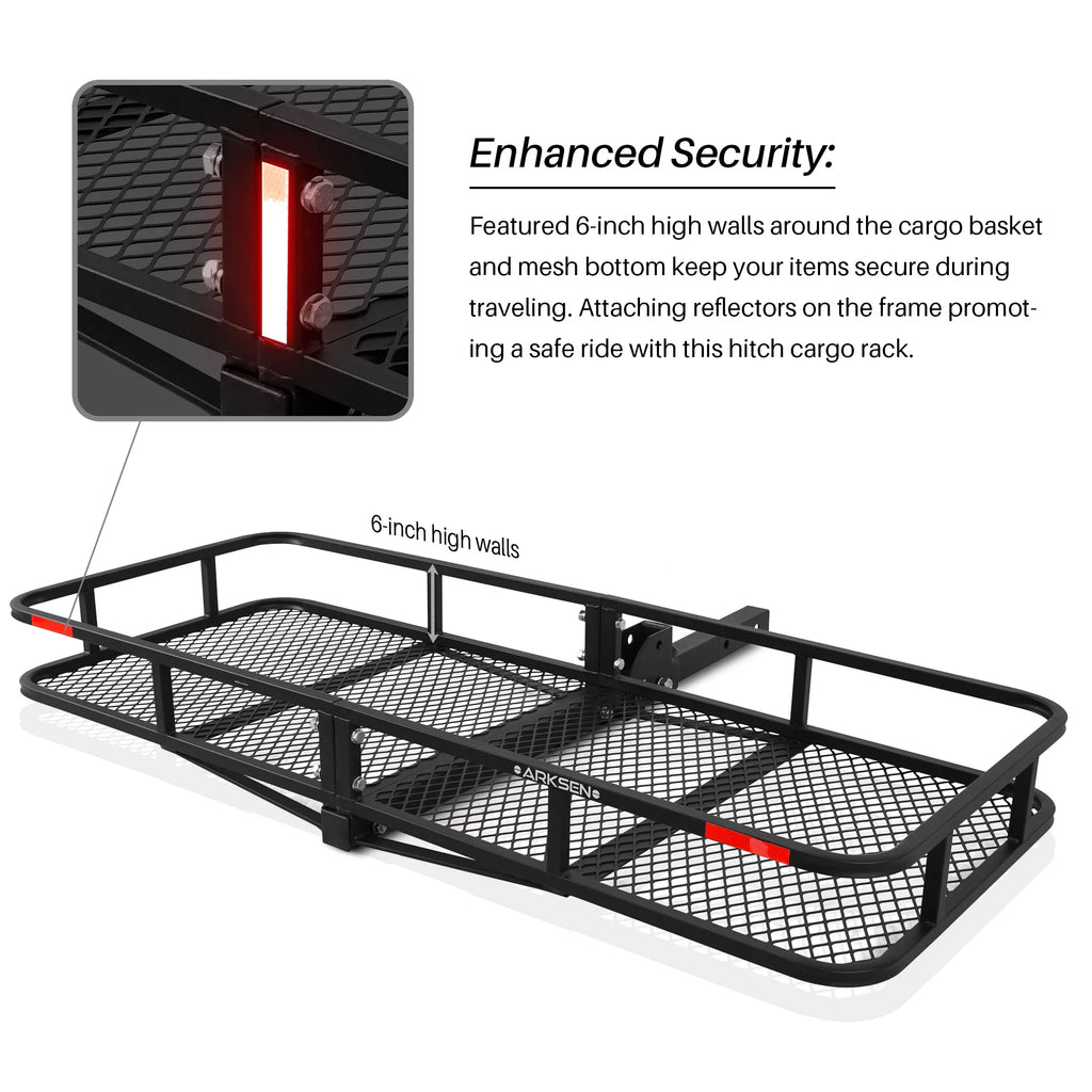 60" Folding Cargo Carrier Luggage Basket L904