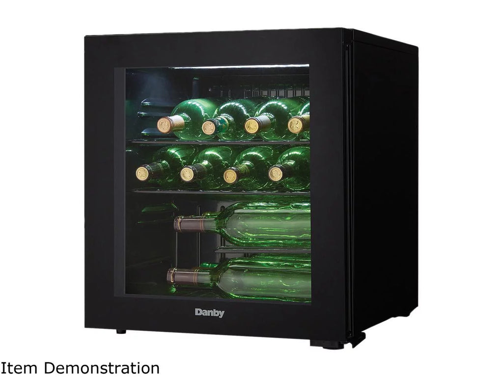 1.8 Cu. Ft. 16 Bottle Free-Standing Counter-top Wine Cooler in Black R8871