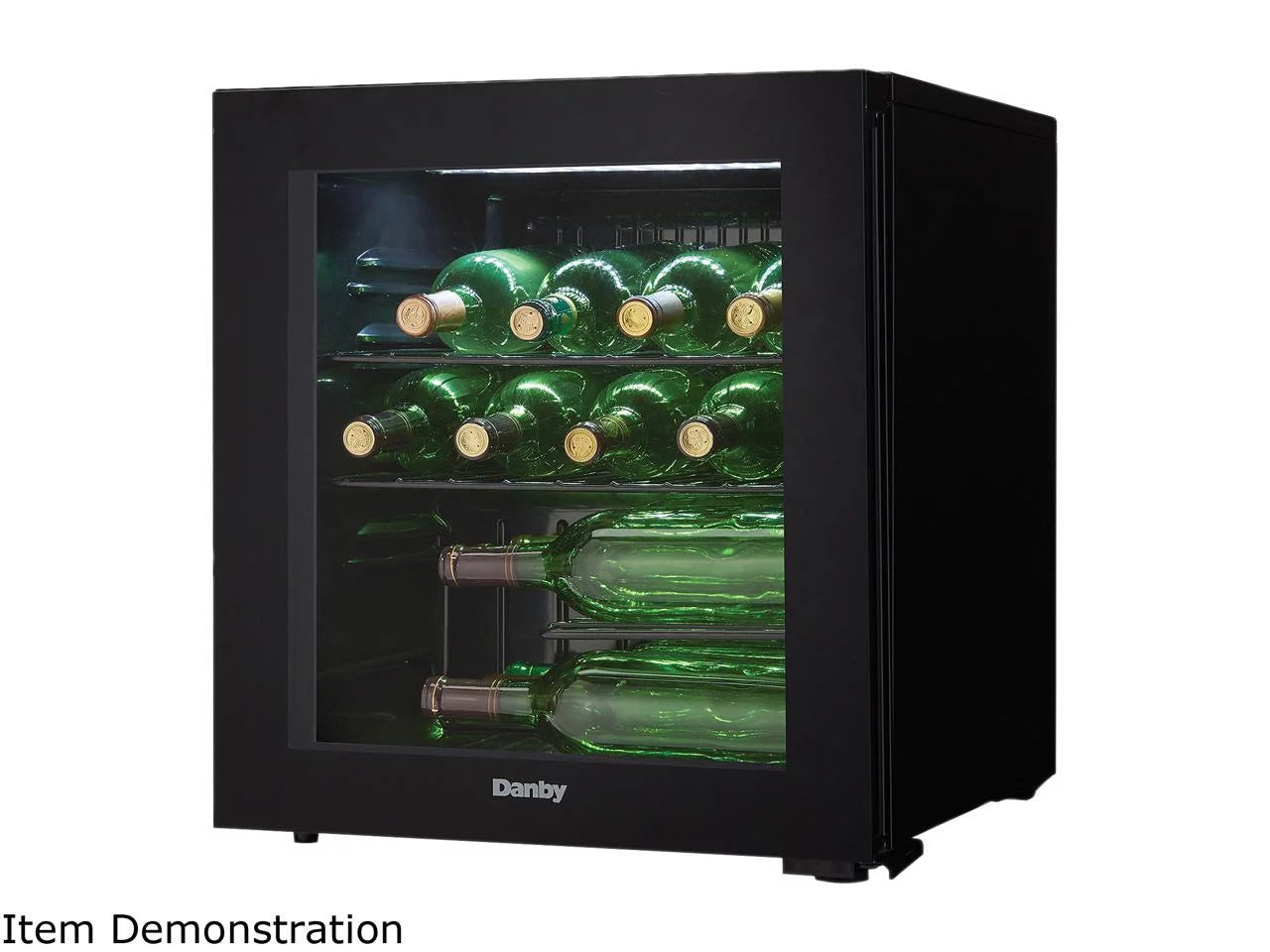 1.8 Cu. Ft. 16 Bottle Free-Standing Counter-top Wine Cooler in Black R8871