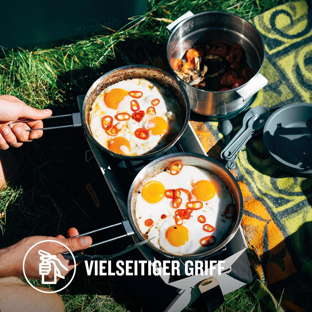 9 Piece Stainless Steel Camp Cookware Set S204