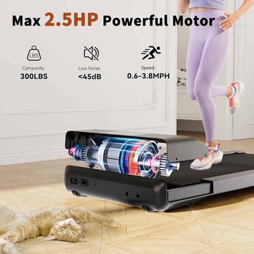 2 in 1 Under Desk Treadmill with Remote Control R651724