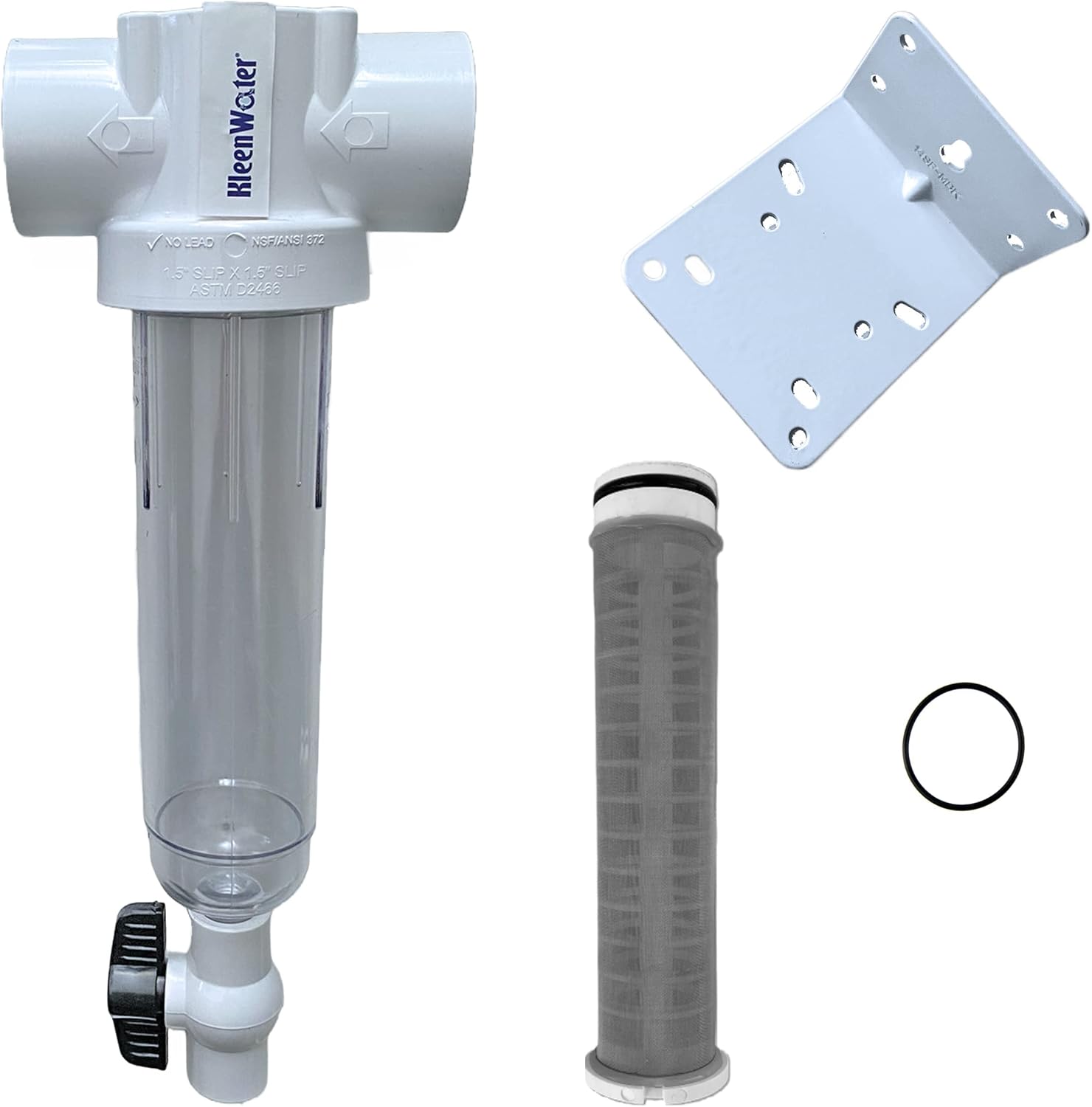 1.5 Inch PVC Slip Fit Connection 50 GPM 100 Mesh Stainless Screen Whole House Spin Down Sand and Sediment Filter B67102