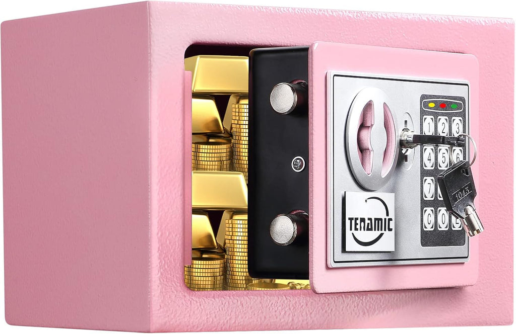 Pink 0.23 Cubic Feet Electronic Digital Security Box E265611