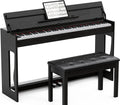 88 Key Weighted Keyboard Piano with Bench, Black A40241