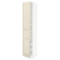 White High Cabinet with shelves and 2 Doors T7240