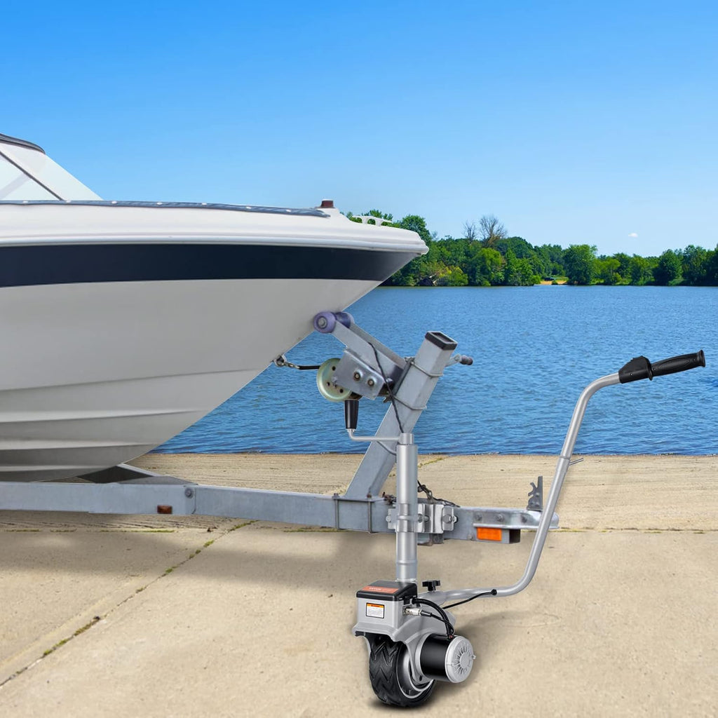 Electric Trailer Dolly, 5000lbs Towing Capacity, 350W 12V Trailer Jockey Wheel with 8'' Rubber Tire Q4029