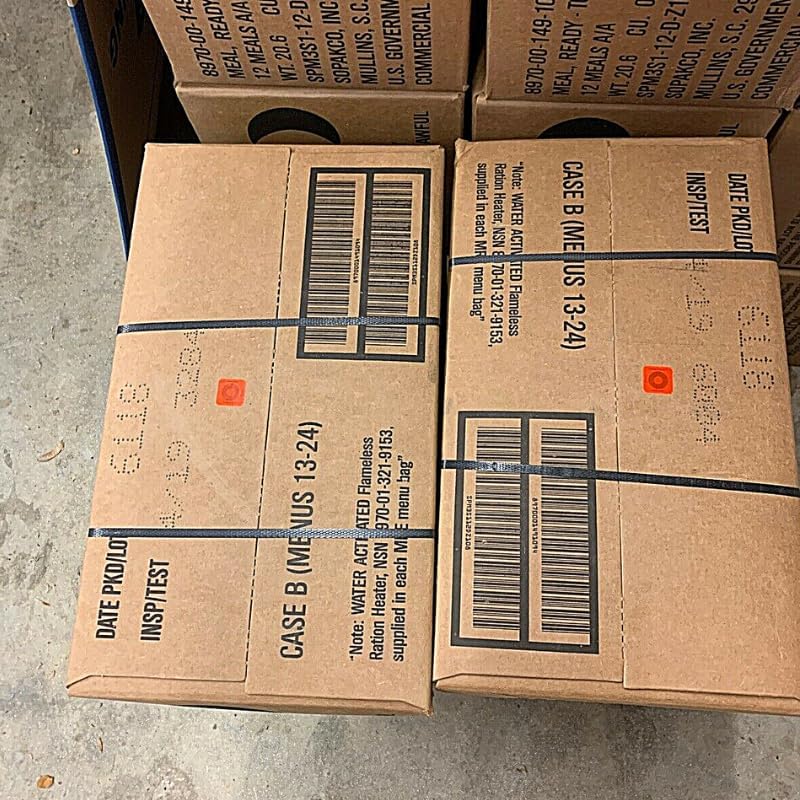 MRE Meal Kit Bundle Cases with Heater - Inspection Date 2025 or Better D706175