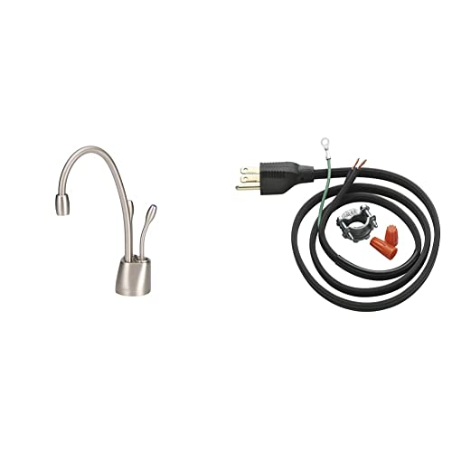 Contemporary Instant Hot and Cold Water Dispenser Faucet, Satin Nickel Q7402