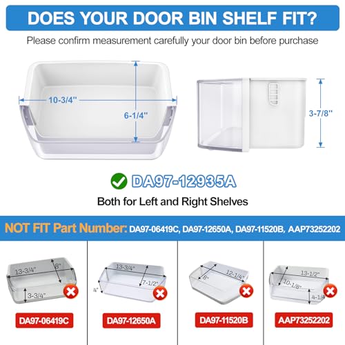 Door Bin Compatible with Samsung Refrigerator Door Shelf R25833