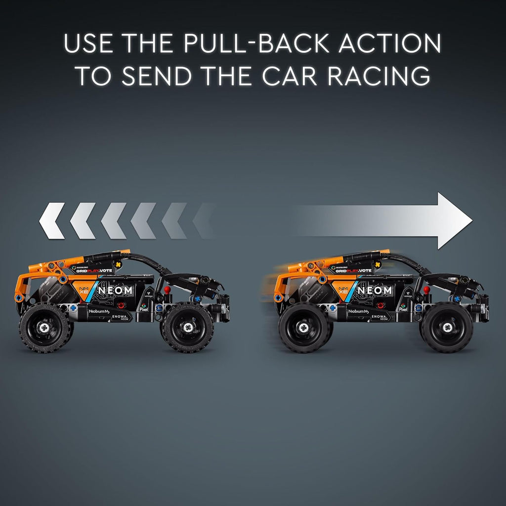 LEGO Technic NEOM McLaren Extreme E Race Car, Off-Road Pull Back Car Toy B78830