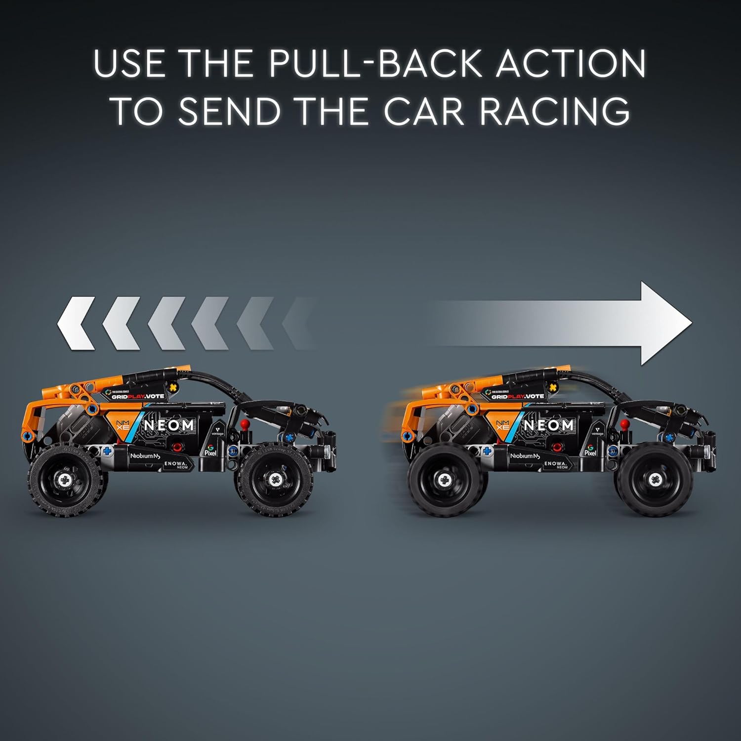 LEGO Technic NEOM McLaren Extreme E Race Car, Off-Road Pull Back Car Toy B78830
