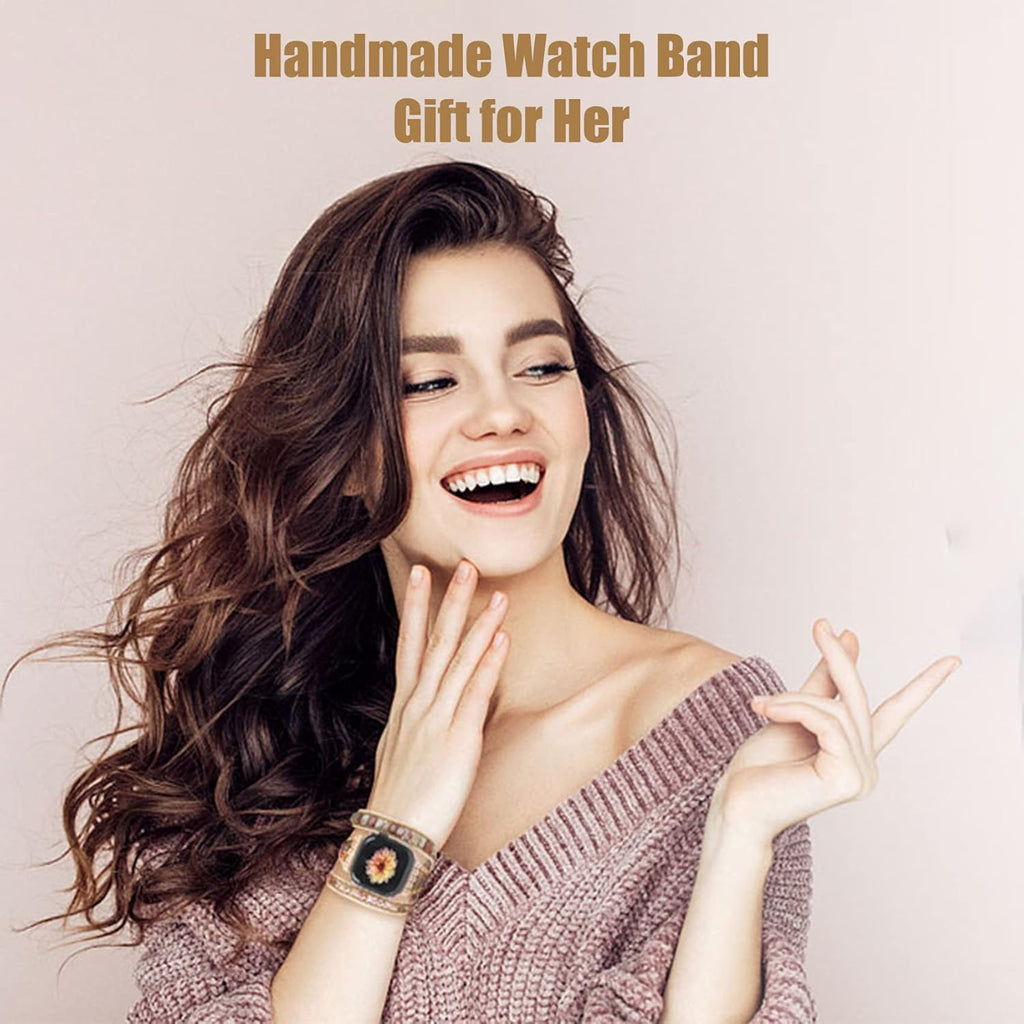 Beaded Watch Band for Apple Watch 42/44/45mm K39084