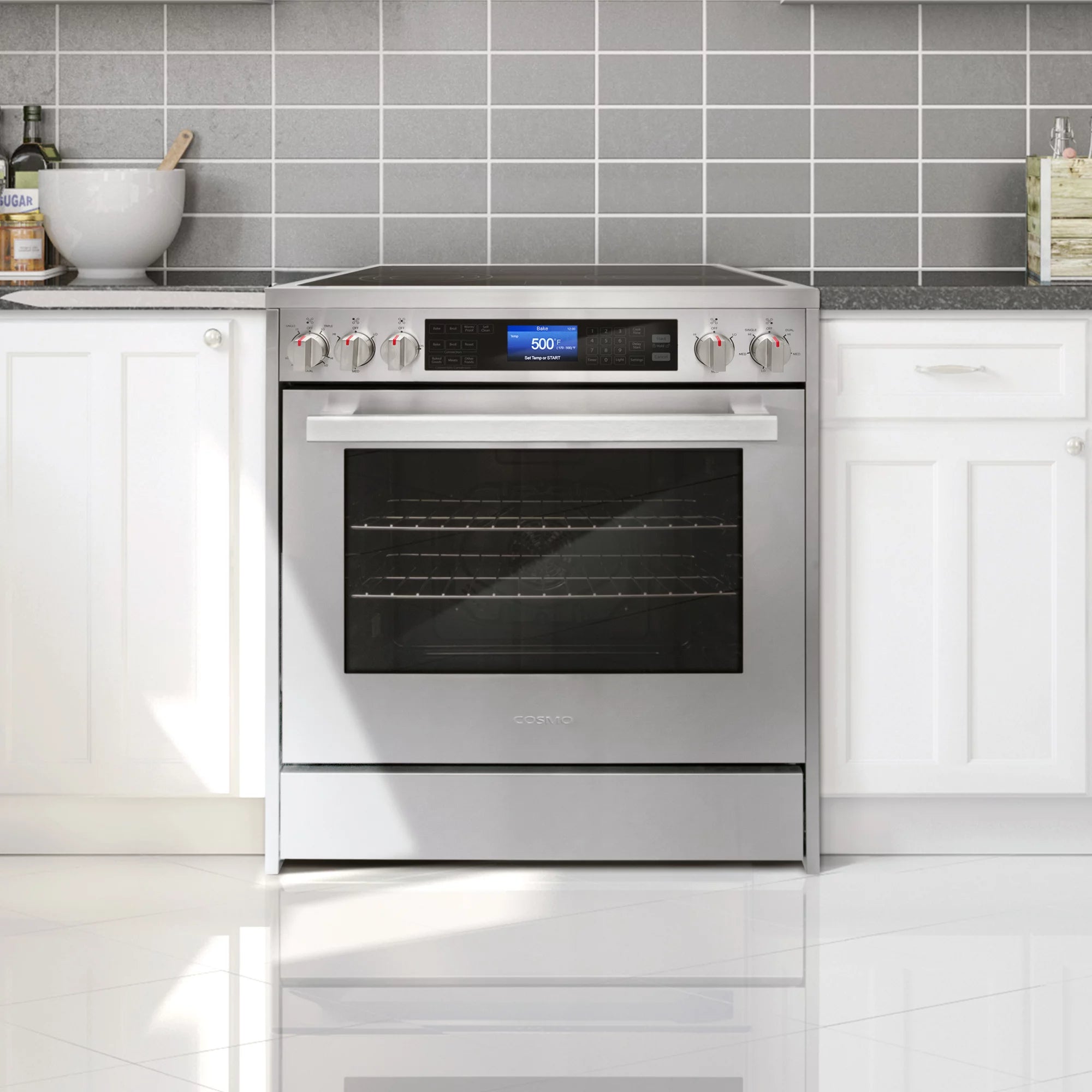 2 Piece Kitchen Appliance Package with 30" Over The Range Microwave & 30" Freestanding Electric Kitchen Stove U401