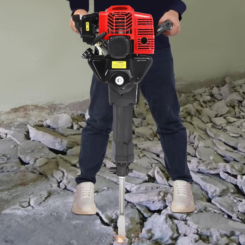52CC 2 Stroke Gasoline Concrete Breaker with 2 Chisels L77602