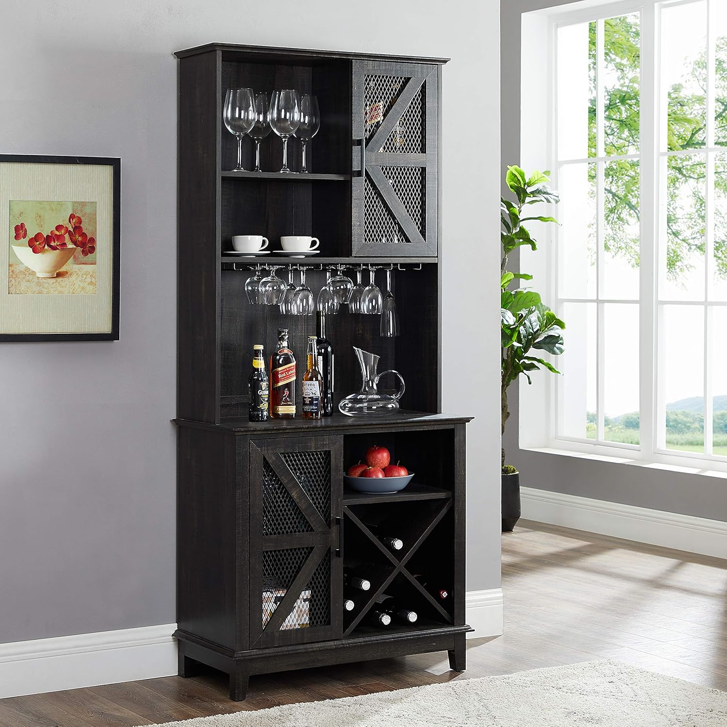 Bar Cabinet with Reclaimed Wood Finish S845