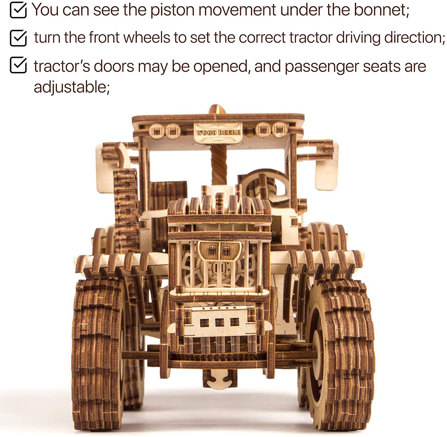 Wooden Mechanical Tractor Model Kit M219