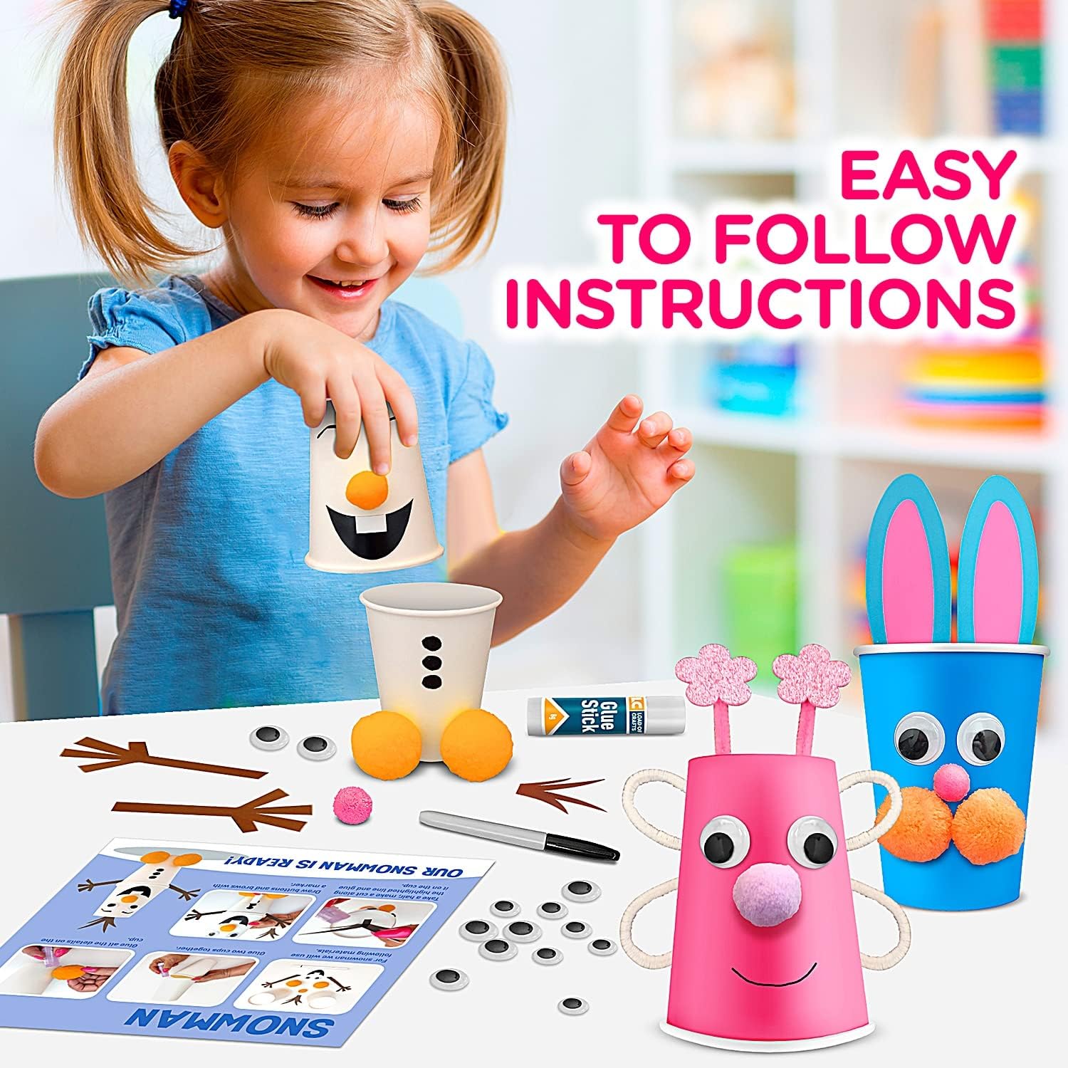 Arts and Crafts Kit, Craft 8 Cute Animal Projects R771