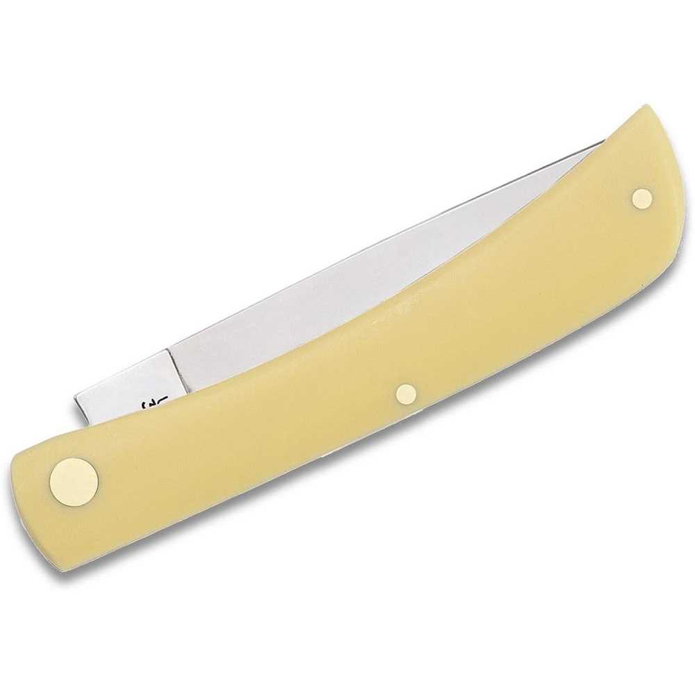 Yellow Delrin Handle CV Steel Pocket Knife I7170