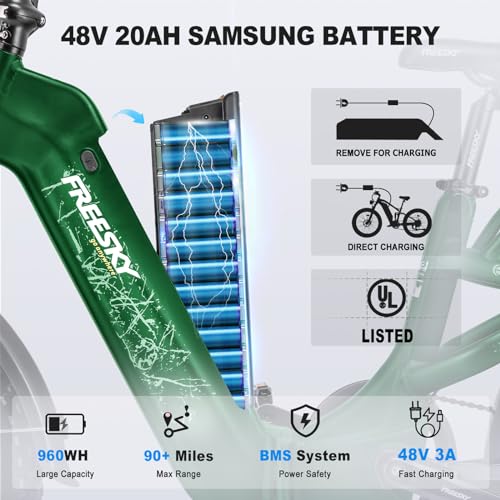 20'' Fat Tire Full Suspension Folding Electric Bike with 48V 20Ah Removable Battery G20053