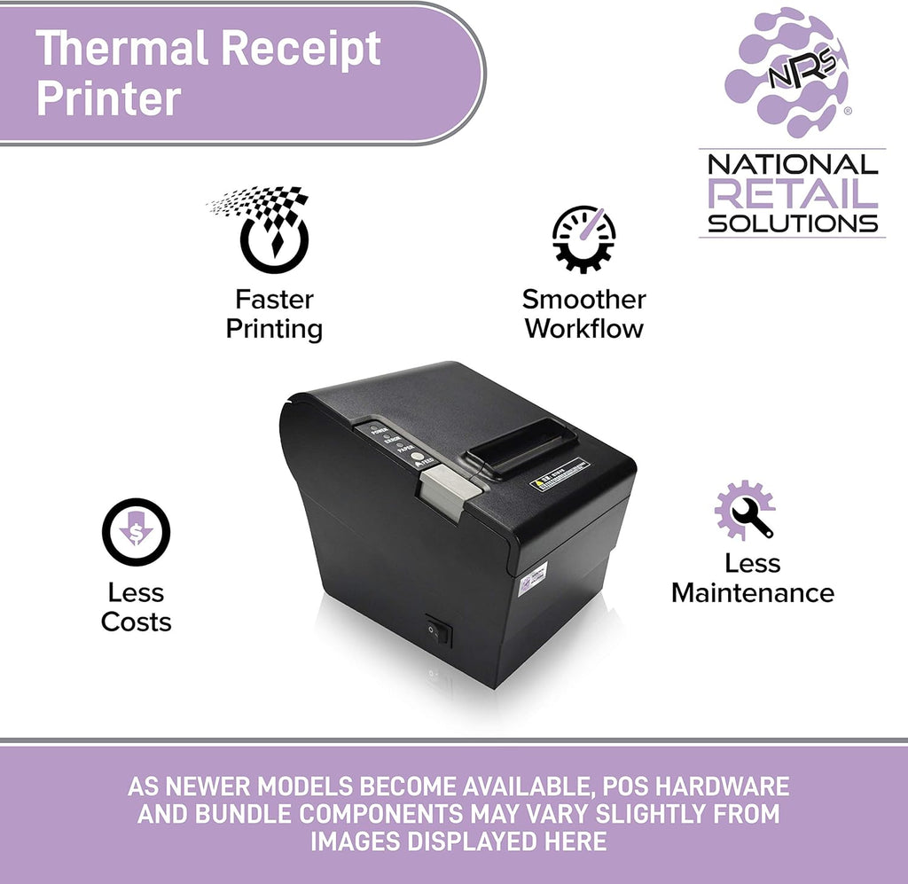 POS System Bundle with Touch Screen Monitor, Barcode Scanner & Thermal Receipt Printer I365342