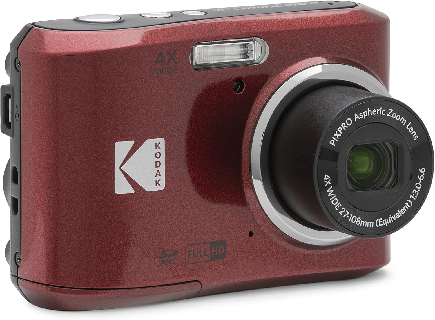Red Digital Camera with 64GB SD Memory Card N71324
