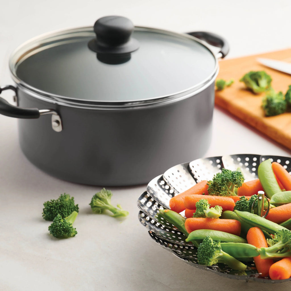 18 Piece Non-stick Cookware Set, Steel Gray Y614