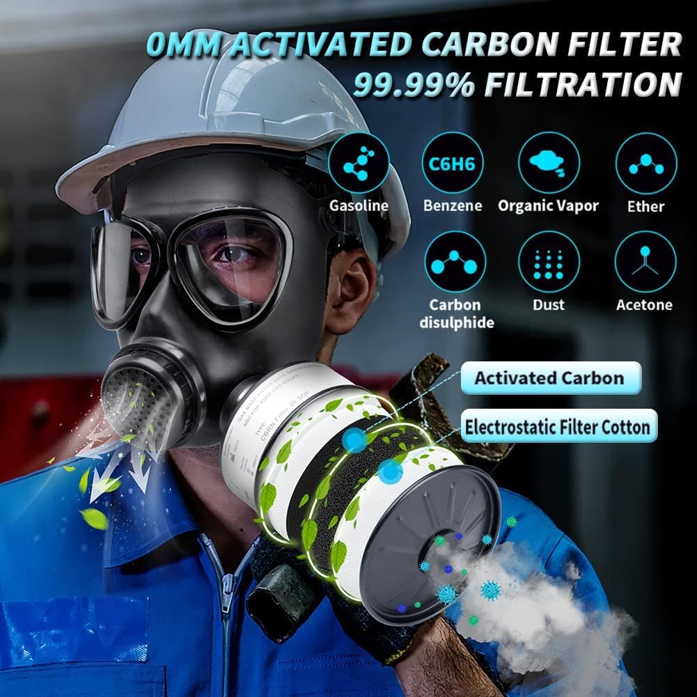 40mm Activated Carbon Filter Tactical Respirator Mask Z777511