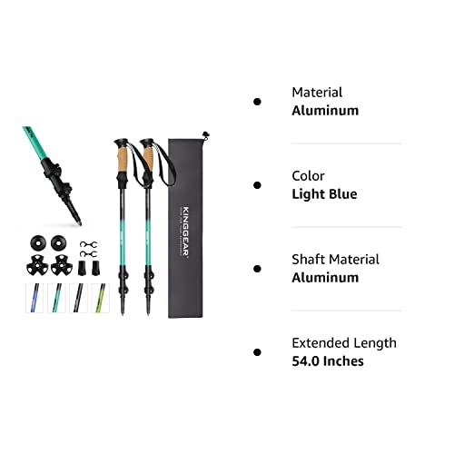 Adjustable Lightweight Collapsible Hiking Poles with Cork Grips Z575367