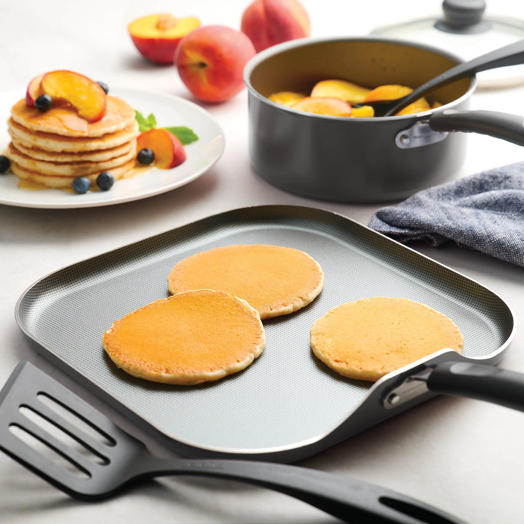 18 Piece Non-stick Cookware Set, Steel Gray Y614