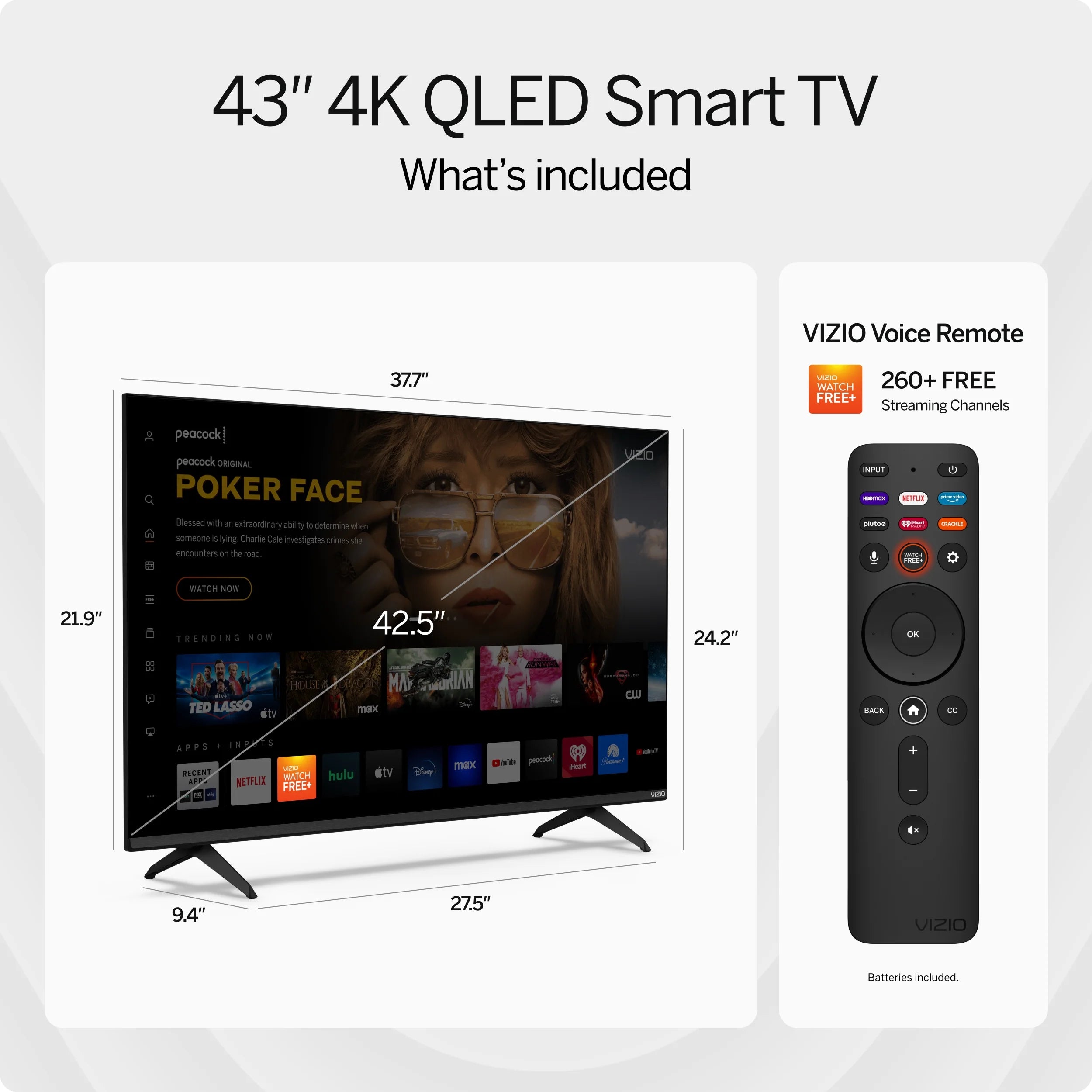 43" Class 4K QLED HDR Smart TV A311