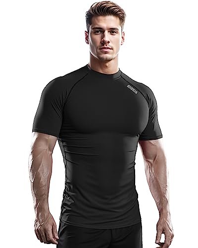 3 Pack Men's Compression Shirt Short Sleeve Baselayer Athletic T-Shirt N26672